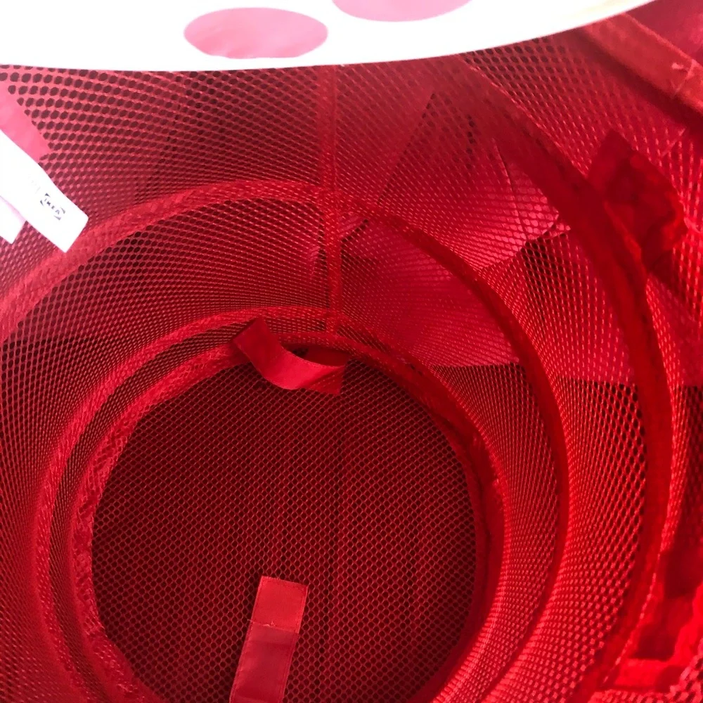 IKEA Collapsible Korall Fisk Red Mesh Basket Kids Toy Organizer